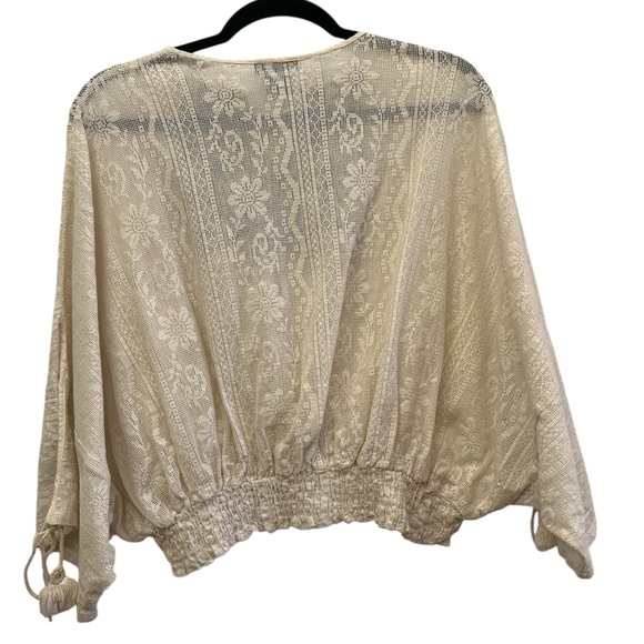Vineet Bahl for Anthropologie Boho Embroidered Dolman Sleeve Top XS Ivory - Picture 2 of 8